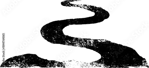 Black and white stencil illustration of textured burlap weave design for artistic backgrounds