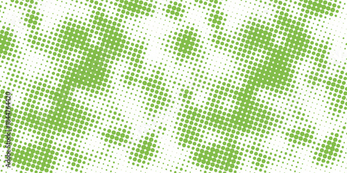 Green polka dots in the white background