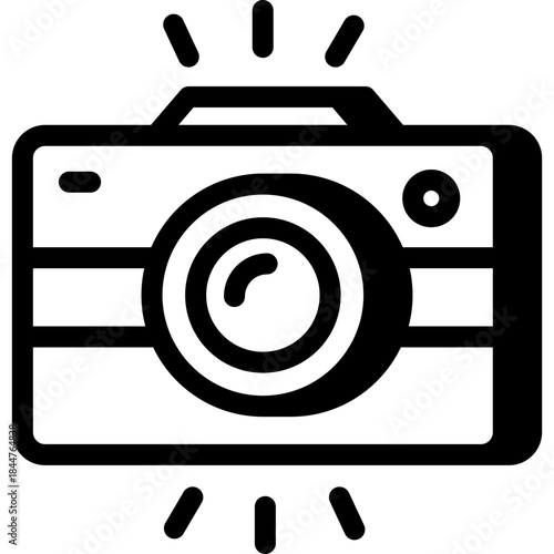 Photo Camera Icon, Celebration Photograph, Vector Icon