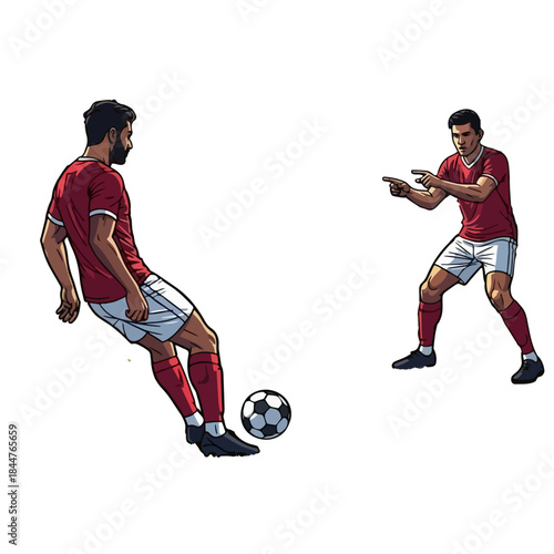 player kicking ball
