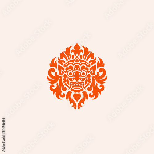 Intricate Balinese Barong Mask Symbol of Goodness and Protection.