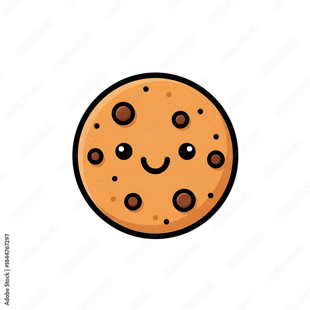 Fototapeta premium Happy Cookie Icon.