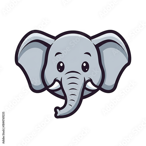 Elephant Cartoon Head.