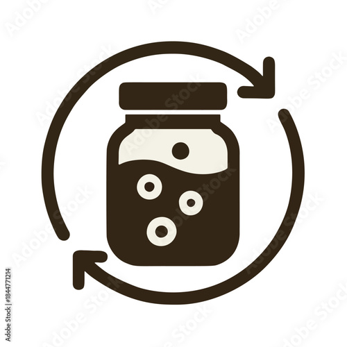 Icon "Fermentation": A jar with bubbles and a circular arrow.