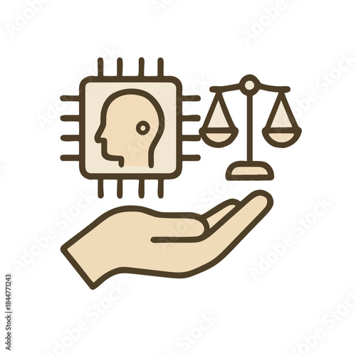 Icon for ethical Al or responsible technology