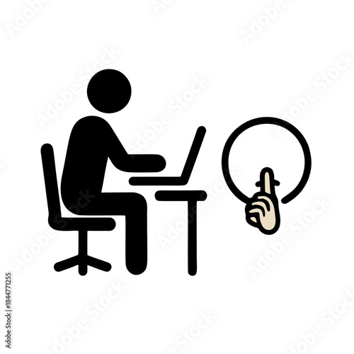 Icon for quiet quitting of act your wore