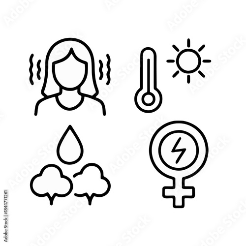 Outline icon for perimenopause symptoms