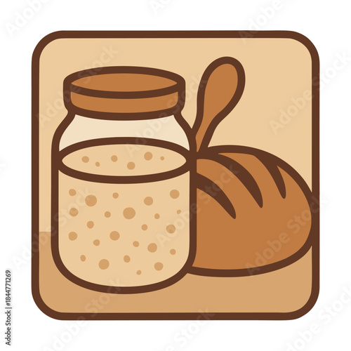 Icon for sourdough broad baking starter
