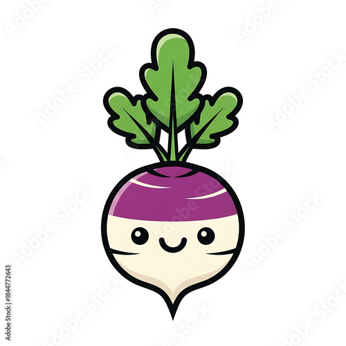 Happy Turnip Cartoon. (1)