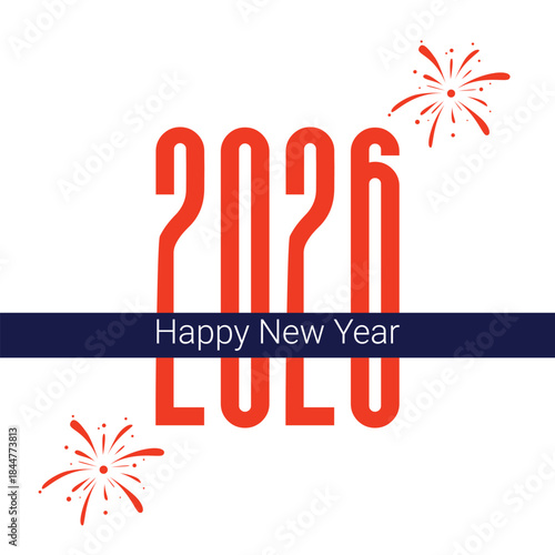 2026 Happy New Year design vector. trendy unique new year 2026 logo. New Year 2026 poster design. 2026 logo for business, education, economy world. 2026 logo for calendar. Happy new year wish.