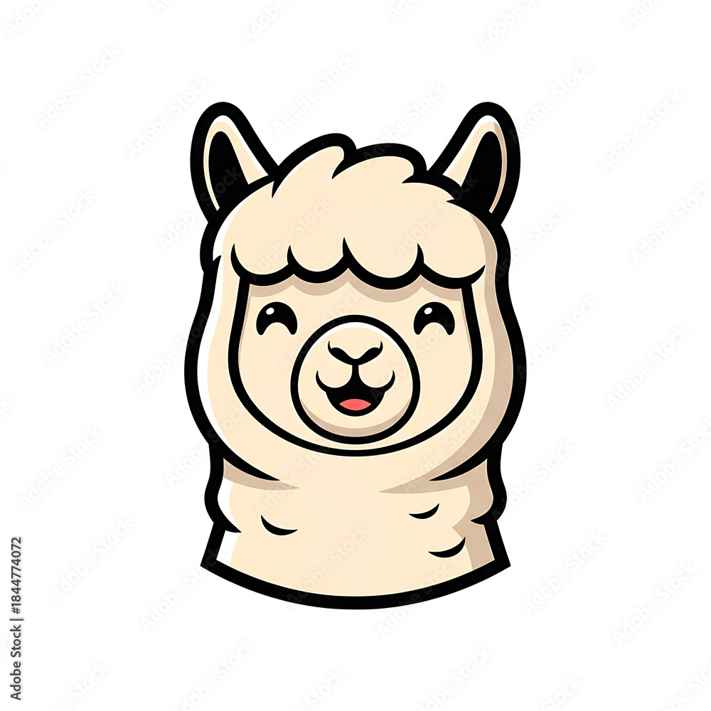 Obraz premium Cute Llama Cartoon. (3)