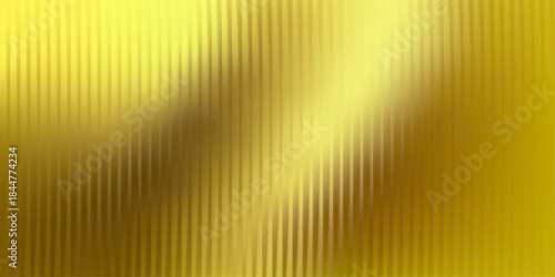 Golden metallic ribbed surface, vertical stripe pattern with smooth blur and rich reflective highlight, luxury abstract backdrop, vector illustration