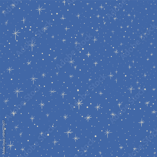 Christmas night stars illustration