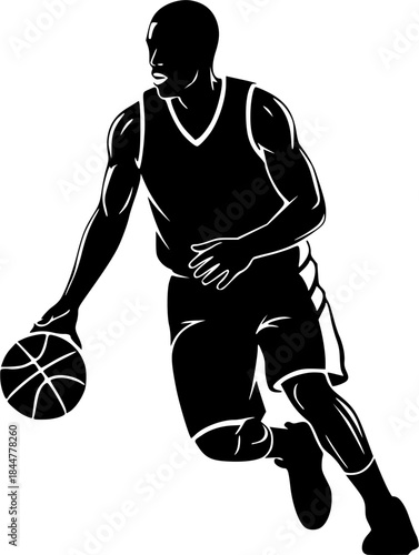 Basketball player silhouette, Basketball silhouettes, Basketball player, Basketball bundle, Player, Player silhouettes