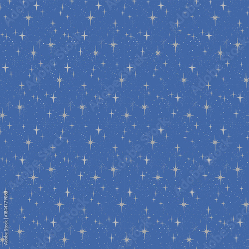 Christmas night stars illustration