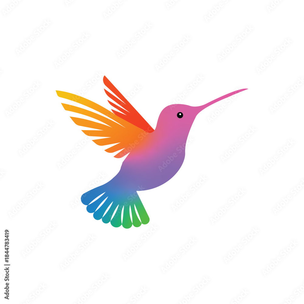 Fototapeta premium Humming Bird Logo Design