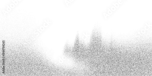Abstract stipple dot field with random splatter density. Gritty sand particle backdrop, vector illustration