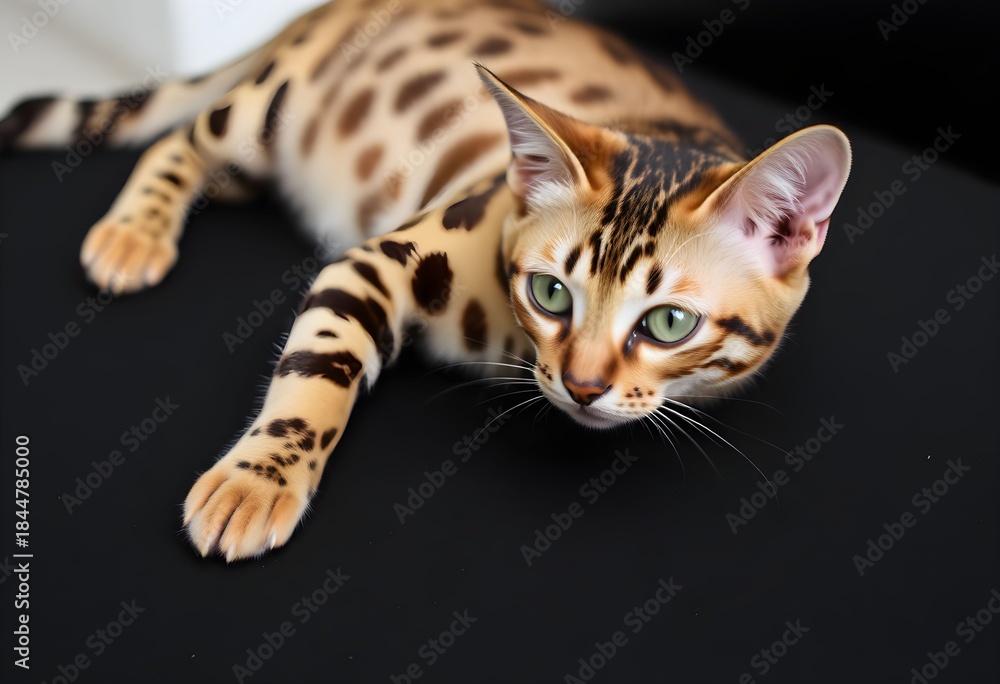 Obraz premium A close up of a Bengal Cat
