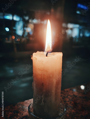 the candle is burning static shot as the camera is on a tripod nothing moves except the flame