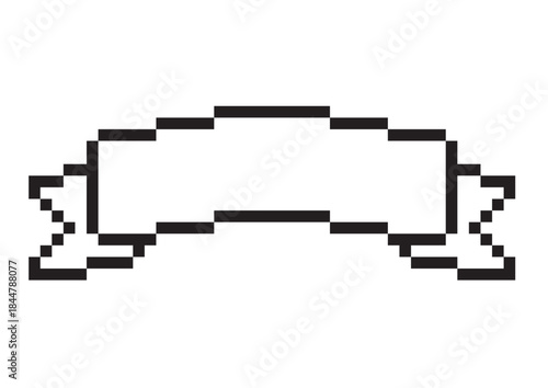 リボン型フレームのドット絵