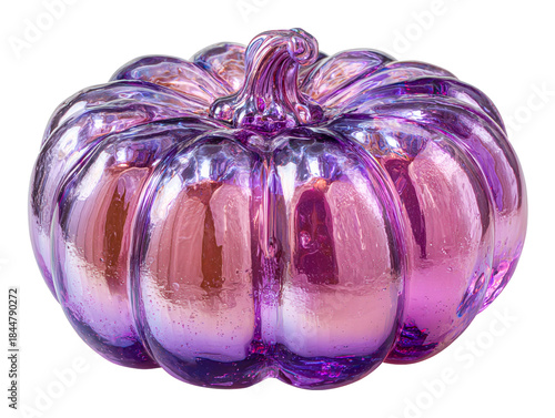 Iridescent Glass Pumpkin Object