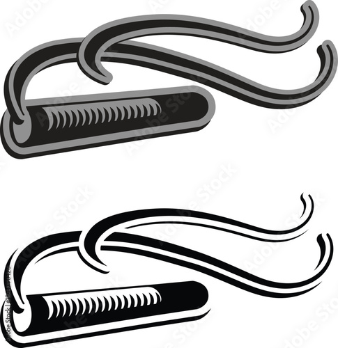 Logo in the vintage style of a lit cigarette.