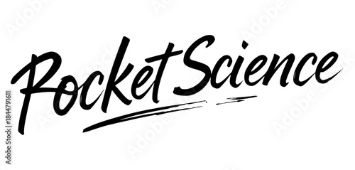 Pocket science phrase in modern black calligraphy