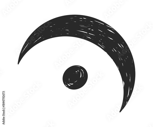 Arc with point music symbol