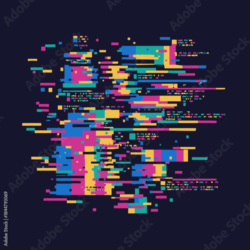 abstract corrupted computer code glitch