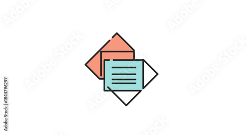 Digital Document Editing and File Management Symbol for Office Applications