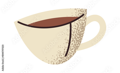 Ceramic cup of fresh coffee