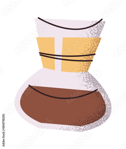 Glass jar with brewed coffee