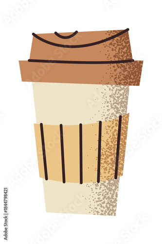 Takeaway coffee cup morning drink