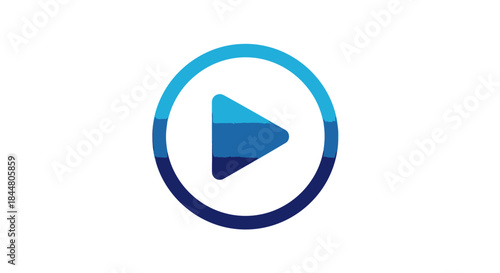 Icon of a blue and white play button symbol representing media playback or start command