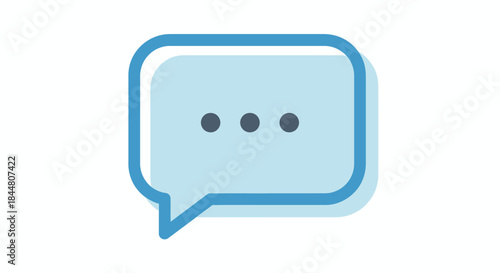 Minimalist Chat Bubble Icon for Communication and Messaging Apps with Simple Design