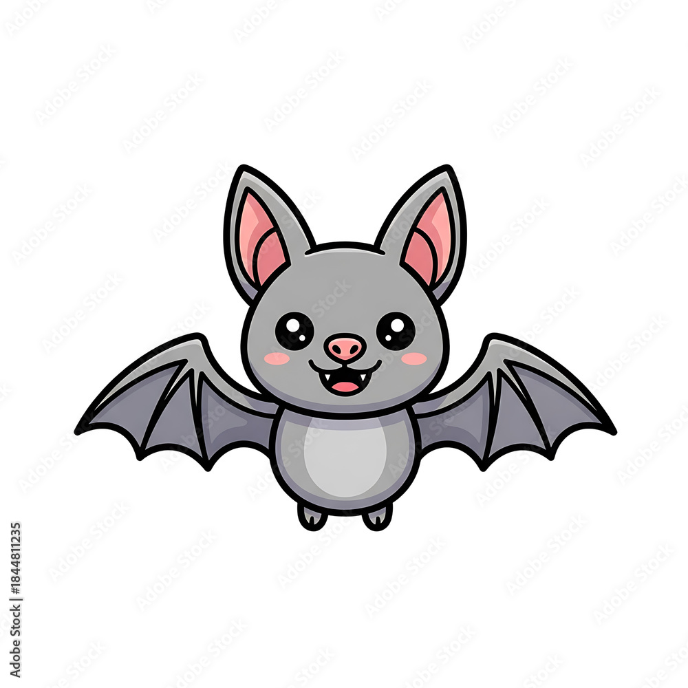 Fototapeta premium Cartoon Bat Flying.