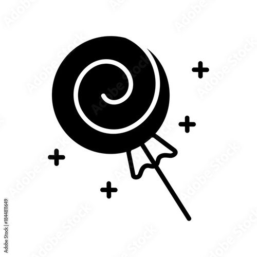 Lollipop sweet confectionery vector icon