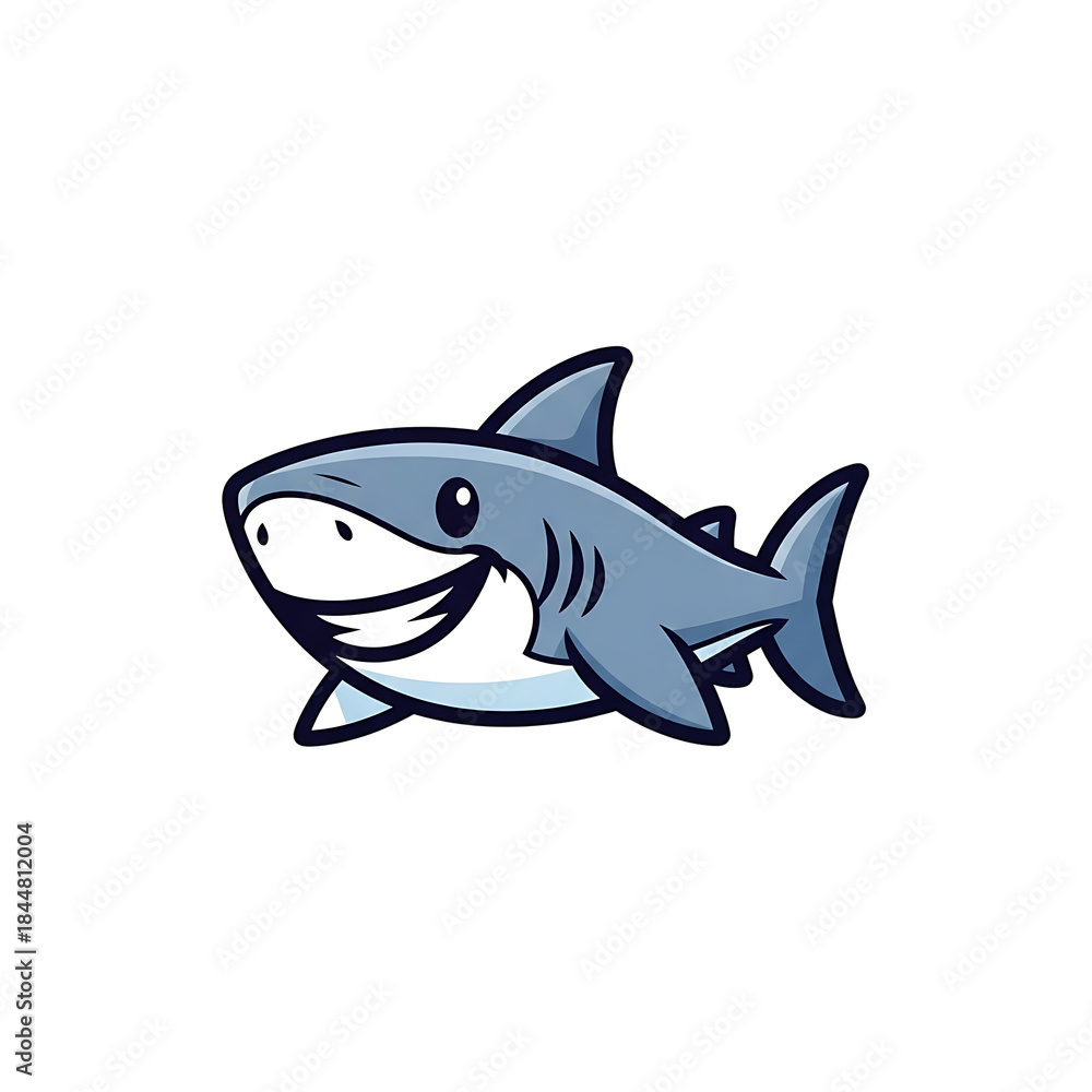Obraz premium Shark Cartoon Character.