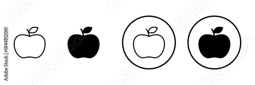 Apple icon vector. Apple sign and symbols for web design.