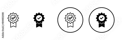 Approved icon vector. Certified Medal Icon