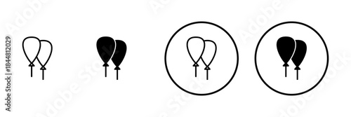 Balloon icon vector. Party balloon sign and symbol