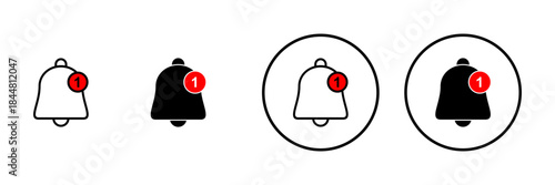 Bell icon vector. Notification sign and symbol for web site design