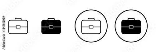 Briefcase icon vector. suitcase sign and symbol. luggage symbol.