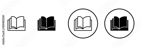 Book icon vector. open book sign and symbol. ebook icon