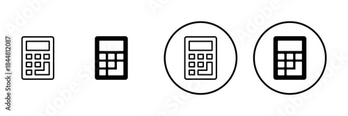 Calculator icon vector. Accounting calculator sign and symbol.