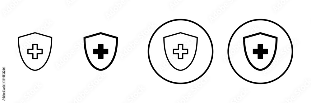Fototapeta premium Health insurance icon vector. Insurance health document sign and symbol