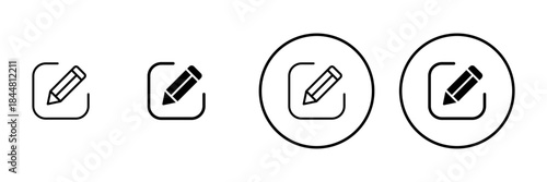Edit icon vector. edit document sign and symbol. edit text icon. pencil. sign up