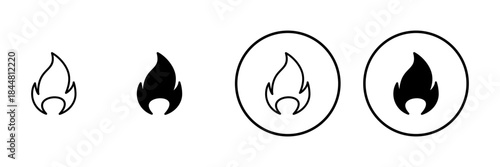Fire icon vector. fire sign and symbol