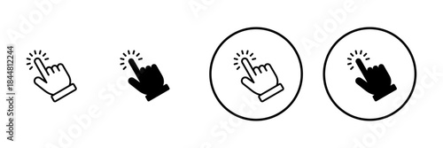Hand click icon vector. pointer sign and symbol. hand cursor icon