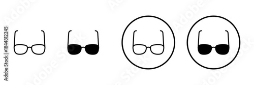 Glasses icon vector. Glasses sign and symbol